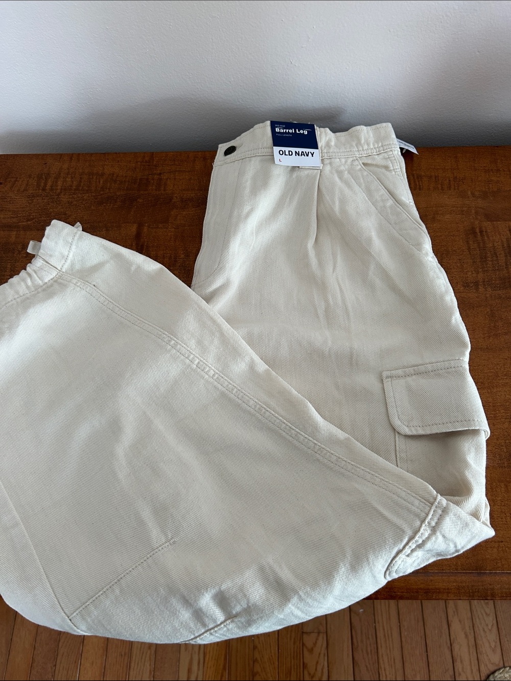 Old Navy Cream Barrel Cargo Trousers for Women